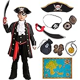 Spooktacular Creations Halloween Pirate Costume for Kids, Boy Captain Pirate Costume for Trick or Treat Themed Party