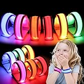 LovesTown 6PCS Light Up Fidget Bracelets, Glow in the The Dark Party Favors for Kids, Multicolor Light Up Bracelets for Mardi Gras Party Favors, Carnival Birthday Gift Goodie Bags Stuffers