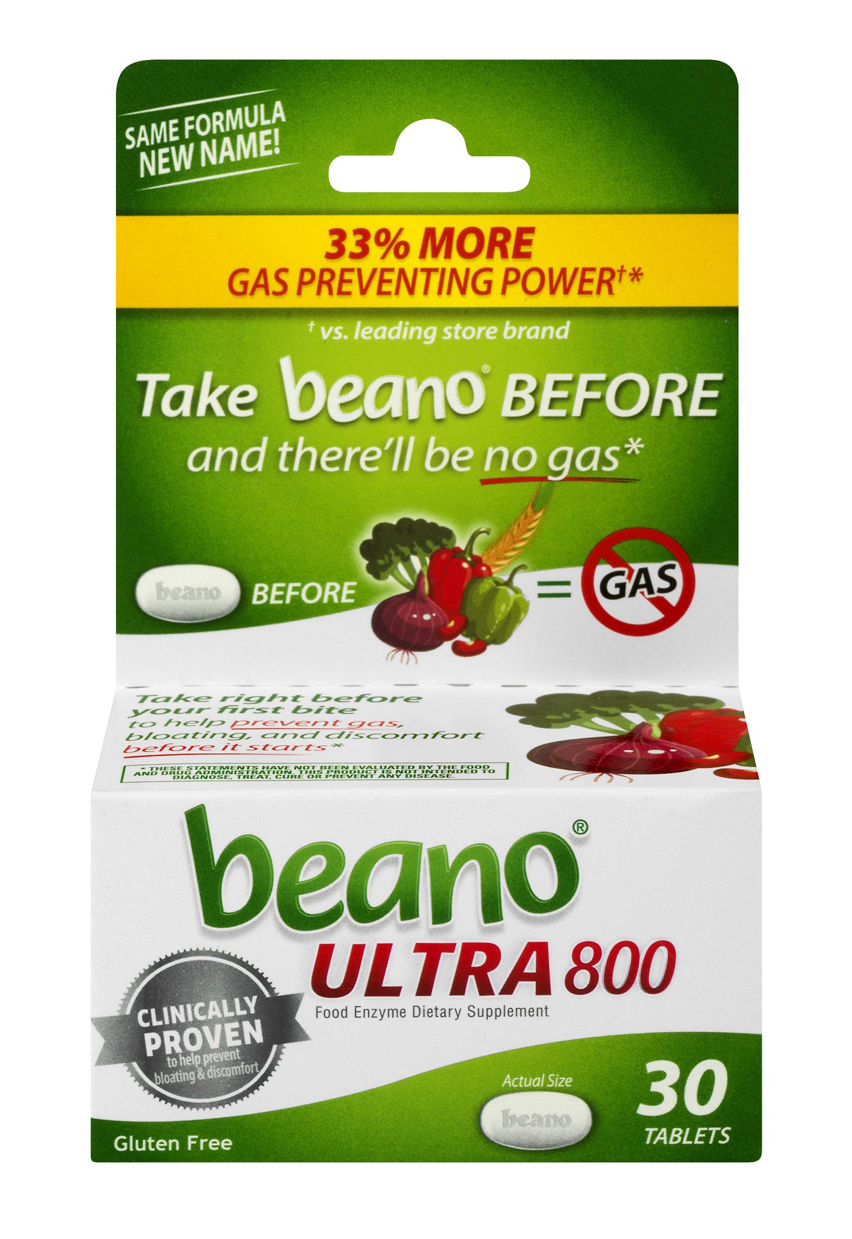 beano Ultra 800 Gas Prevention, Food Enzyme Dietary Supplement, Help