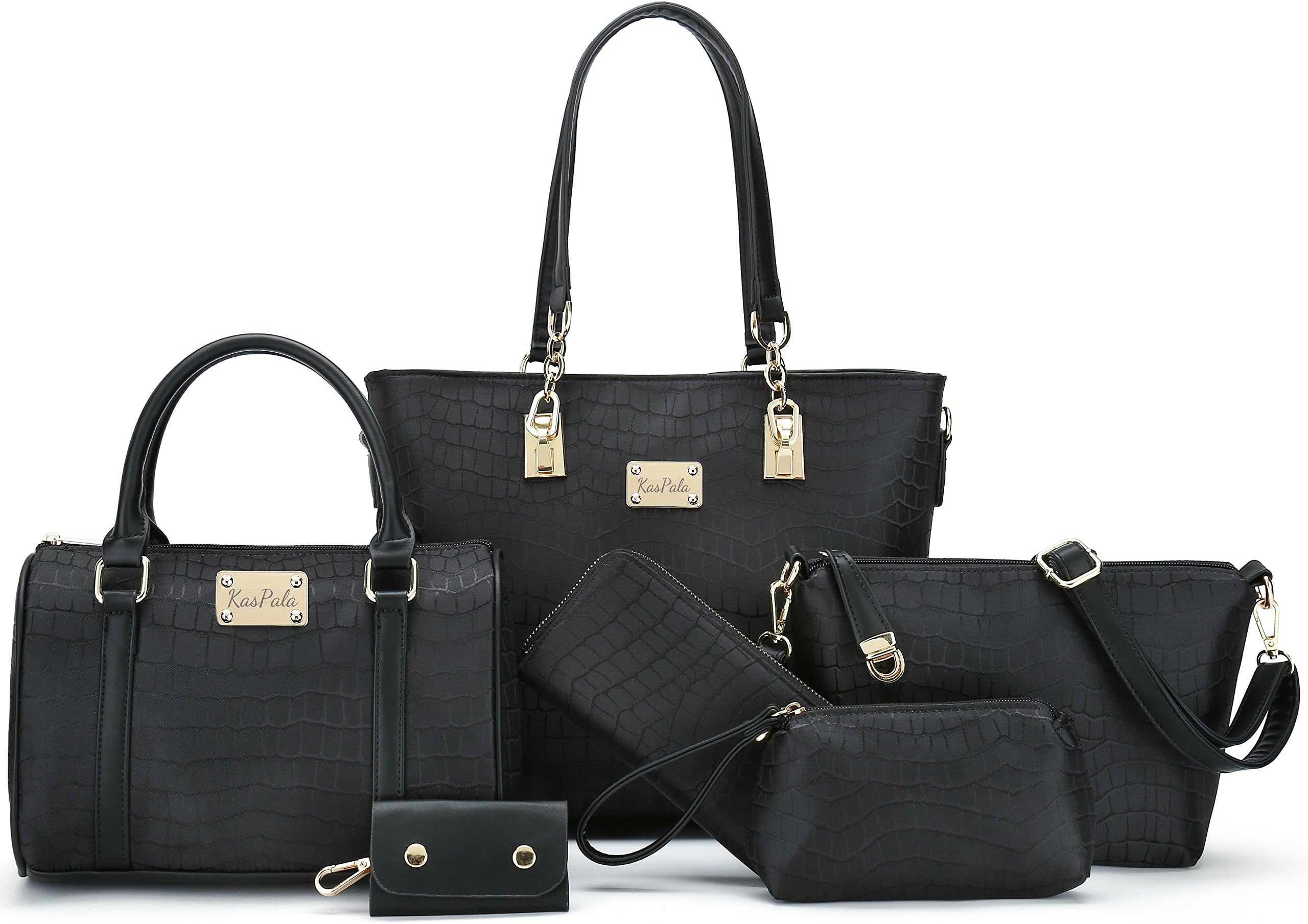 Women Shoulder Bag Tote Bag for Work Handbag and Purse 6 Piece Set Bag