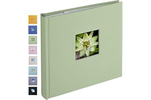 1DOT2 Photo Album 4x6 Hold 60 Photos with Memo Vertical Slip-in Pockets Photo Book, Linen Cover Picture Photo Albums with Writing Space for Wedding Baby Mother's Day Sage Green