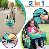 COOLJOY Kids Travel Tray 2-in-1 Robot Backpack Desk Erasable Surface view 2