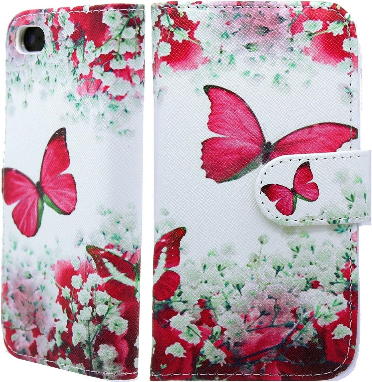 NWNK13 Apple iPhone 4 / 4G / 4S Case Book Pu Leather with Gel Inner Frame Plus Stylus Pen, Screen Protector & Polishing