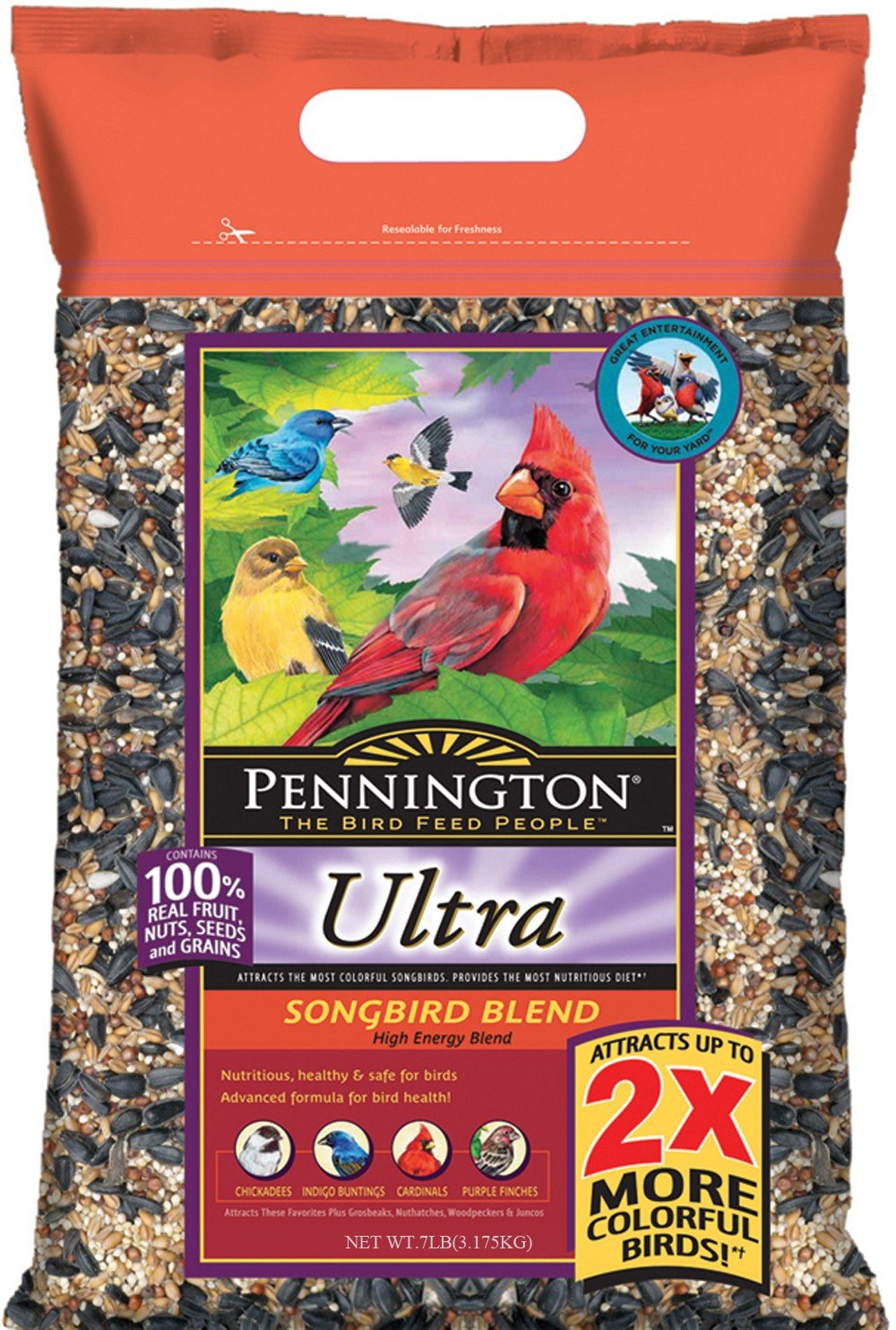 Pennington Ultra Songbird Blend Bird Seed, 7Pound Wild