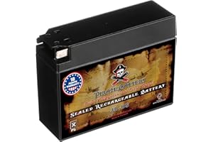 Pirate Battery YTX4B-BS 12 V 40 CCA AGM – Maintenance-Free 2 Ah Battery for Scooter, Pocket Bike, Mini ATV – Tab Terminal – Fits Yamaha Zuma 50, Honda Metropolitan, Razor Pocket Mod