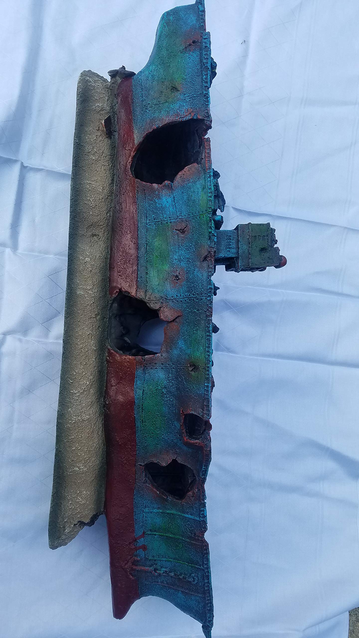 Extra Large Military Aircraft Carrier Wreck Aquarium Ornament, 27