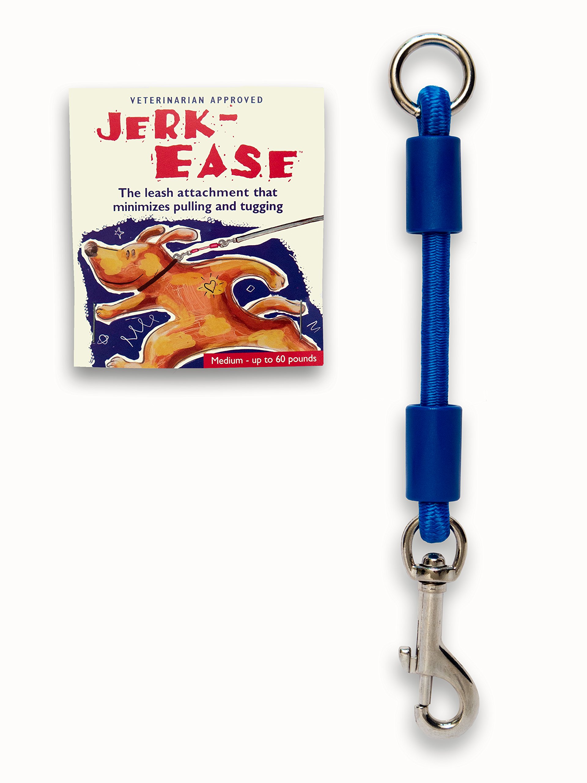 JERK-EASE Bungee Dog Leash Extension - Medium Blue
