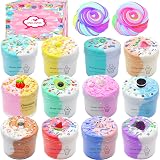 BVEHSR 12 Pack Dual Colors Butter Slime Kit Kids Party Favors DIY Soft view 1