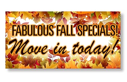 Amazon Com Apartment Banners Fall Specials Move In Today 2 X4