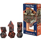 Critical Role: Vox Machina: Adventure Dice - Grog Strongjaw - 8pc RPG Die Set, Gray-Orange, Character Symbols, Collectible Roleplaying Game Accessory