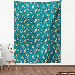 Ambesonne Space Fabric by The Yard, Surreal