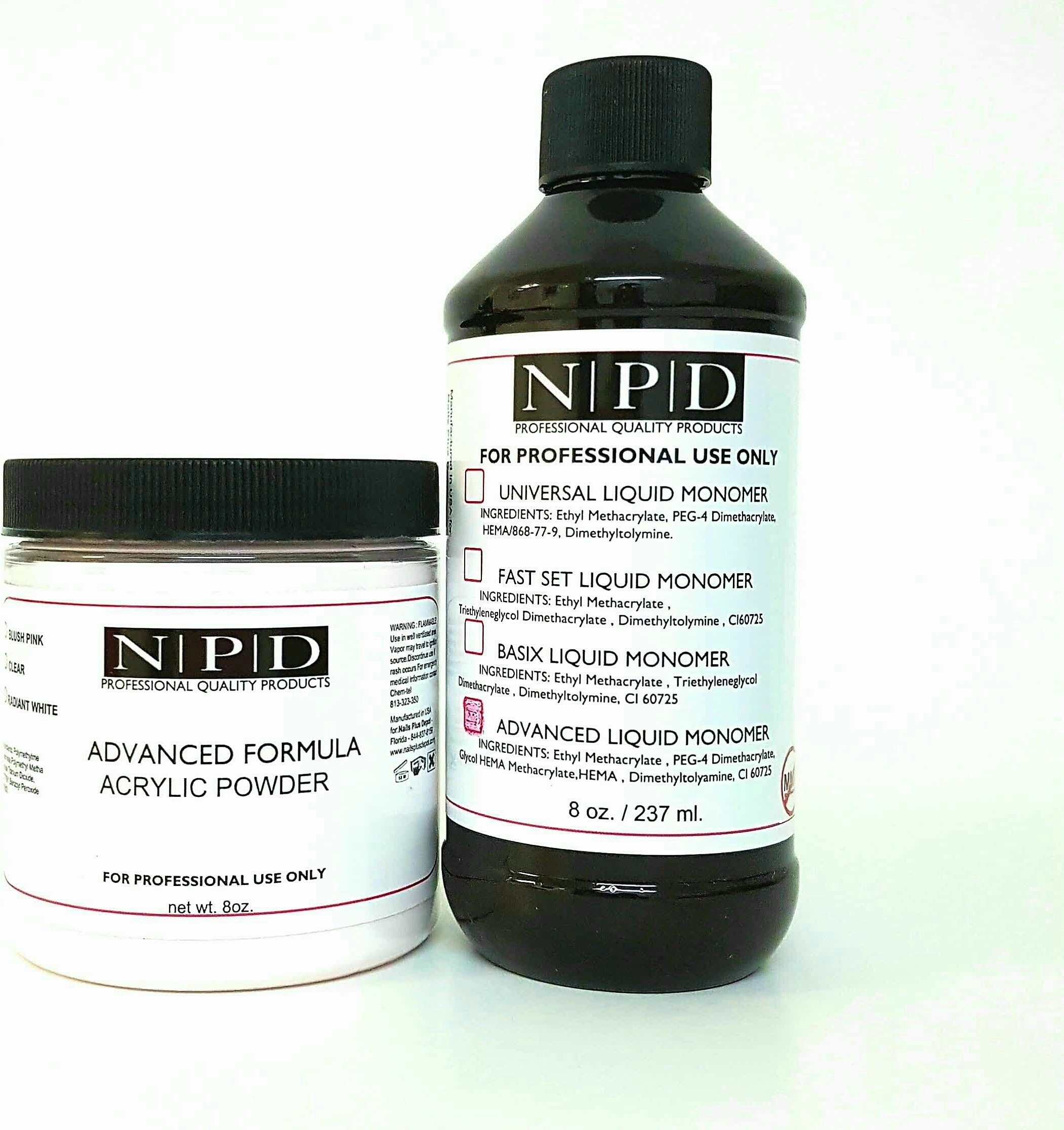 NPD Advanced Acrylic Powder & Liquid Monomer 8 oz. - Blushing Pink