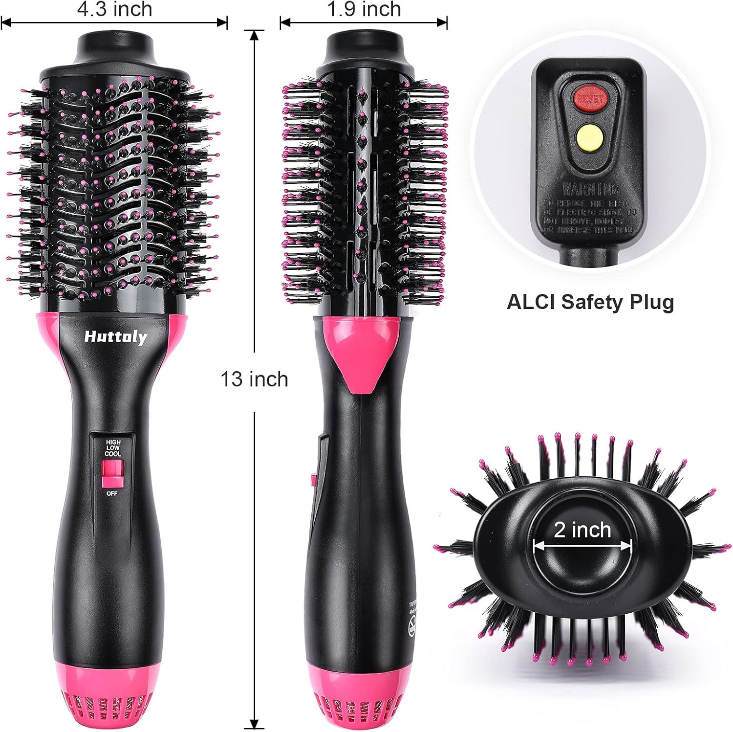 Hair Dryer Brush Blow Dryer Brush in One, 3 in 1 Hot Air Brush Hair Styler and Dryer with Ion Generator and Ceramic Coating for Girl Women Fast Drying Styling Straightening Curling Hair Brush Set: Health & Personal Care
