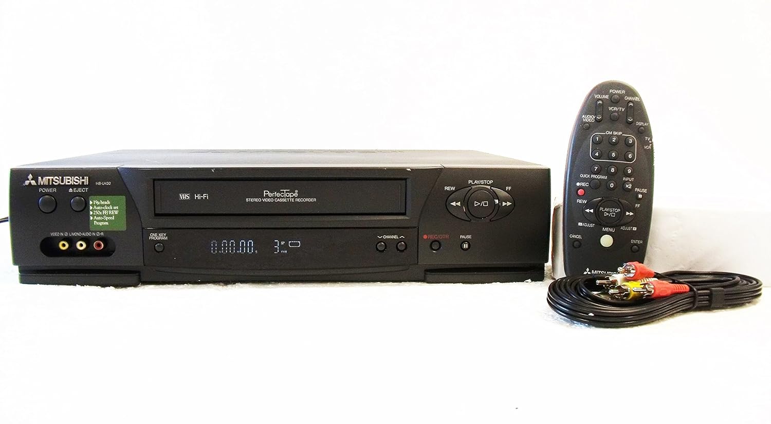 Amazon.com: MITSUBISHI HS-U430 VCR, 4 H ead, Hi-Fi Stereo, Remote Control.:  Electronics
