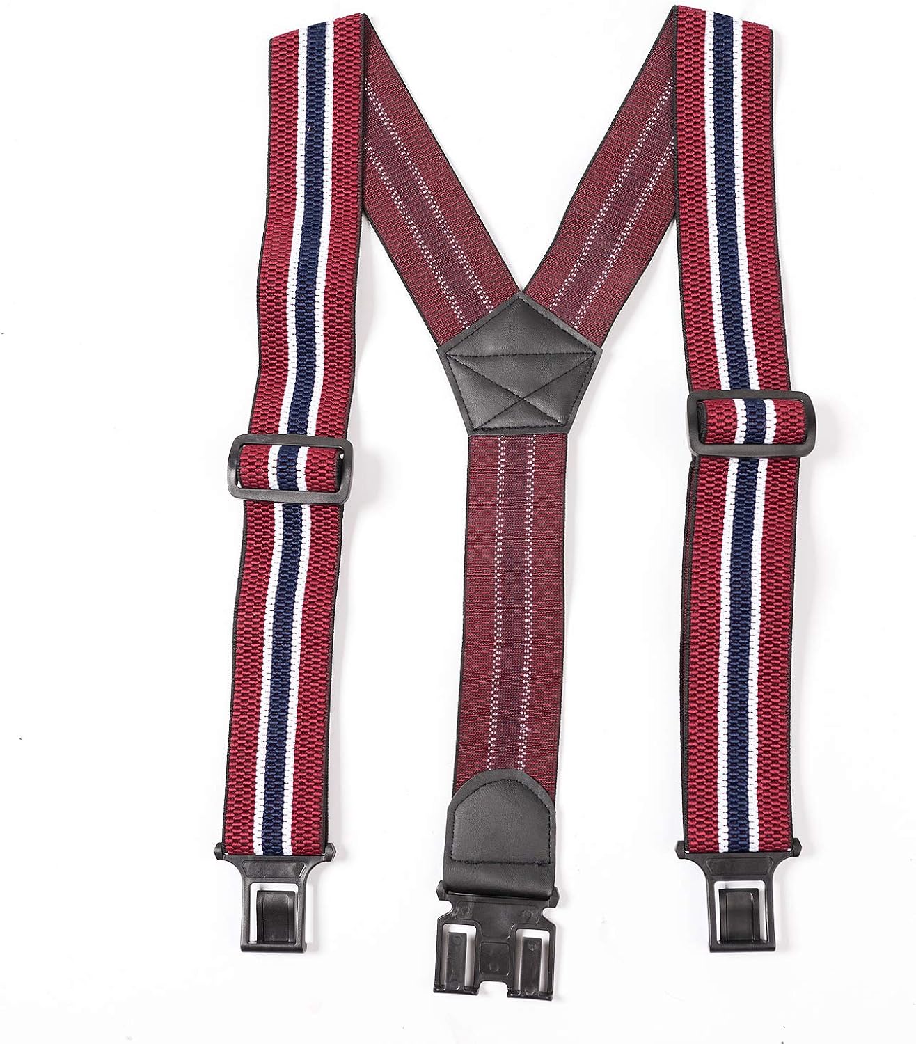 Mens Suspenders Heavy Duty 2 Wide Elastic Y Style Adjustable Perry