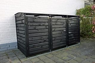 Promadino Mülltonnenbox Vario III für 3 Tonnen, anthrazit