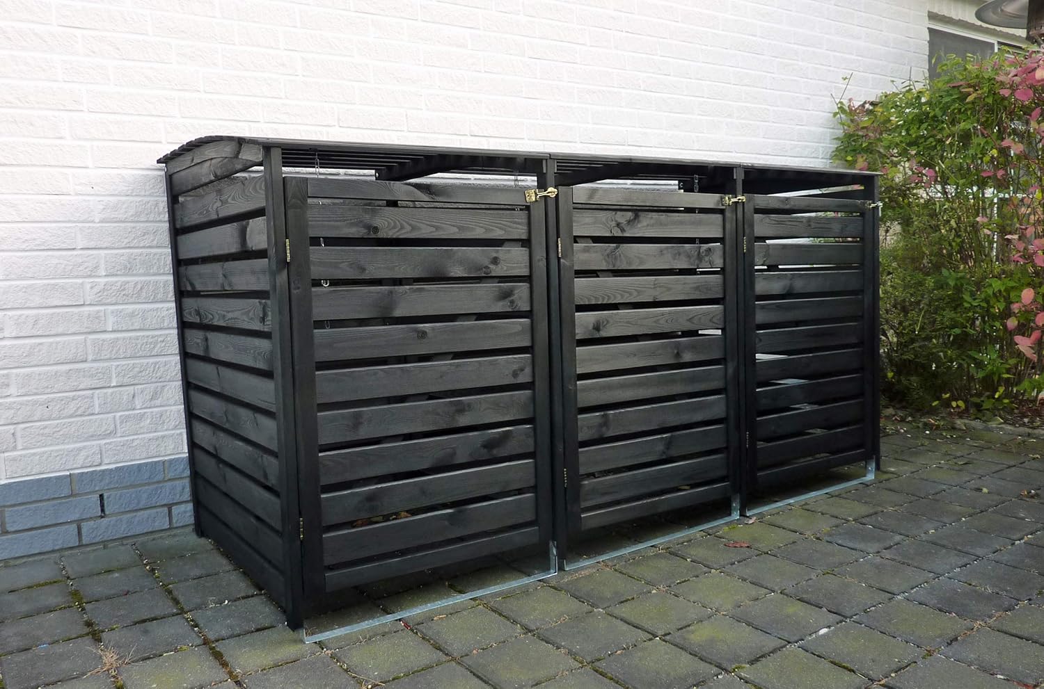 Promadino Mülltonnenbox Vario III für 3 Tonnen, anthrazit