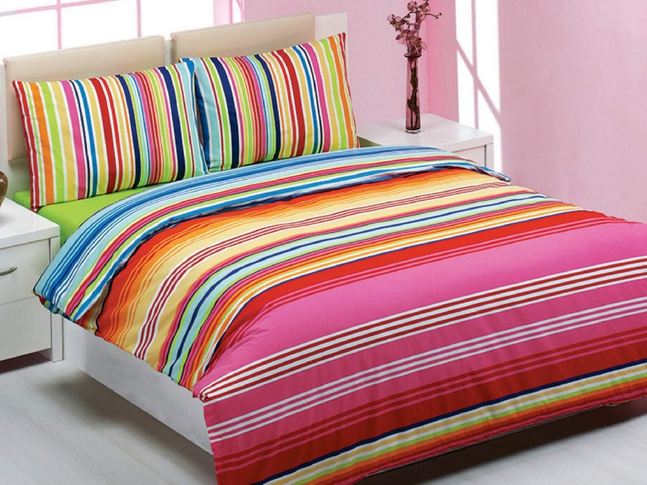 Threel Stripes 100% Cotton Duvet Cover Bedding Set (Single)