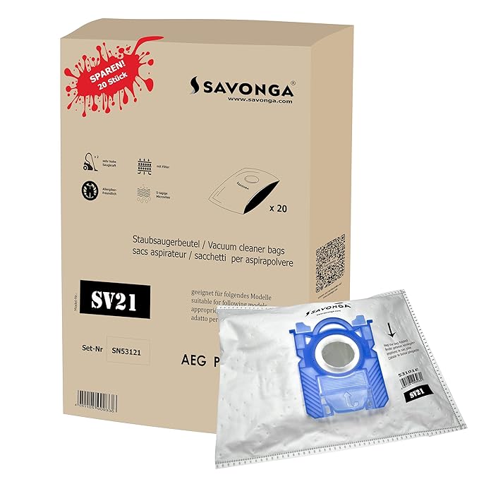 SAVONGA Staubsaugerbeutel für Philips FC8574/09 FC8652/01 FC8659/01 FC8660/91 FC8722/09 FC8723/09 FC8724/09 FC8725/09 FC8726/
