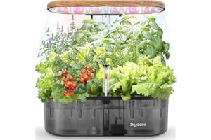 DRYADES Hydroponics Growing System Indoor Garden: 12 Pods Indoor Herb Garden Kit with LED Grow Light Plant Germination Kit Aeroponic Healthy Fresh Herbs Vegetables Hydroponic Planter for Home Kitchen Office