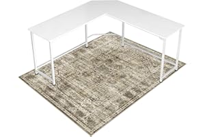 LREEDY Office Chair Mat for Hardwood Floor & Tile Floor,48"X 60" Heavy Duty Desk Chair Mat for Hard Floors, Under Desk Rug for Rolling Computer Chair,Anti Slip,Low Pile Carpet Floor Protector-Light Grey