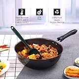 HOTEC 600℉ Heat Resistant Silicone Spatula Set Dark Green 5 Pcs BPA-Free view 5