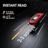 DOQAUS Meat Thermometer Probe 3S Instant Read Backlit 304 Stainless Foldable view 2