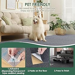VallisCo 30 Pack Carpet Tile - 12” X 12” Self