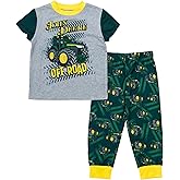 John Deere Truck Pajama Shirt and Pajama Pants Sleep Set Toddler to Little Kid Sizes (2T - 7-8)