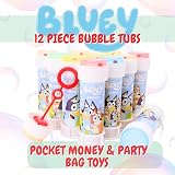 Toyland Bluey Bubbles Pack of 12 60ml Solution Wands Maze Lid Party Toys view 2