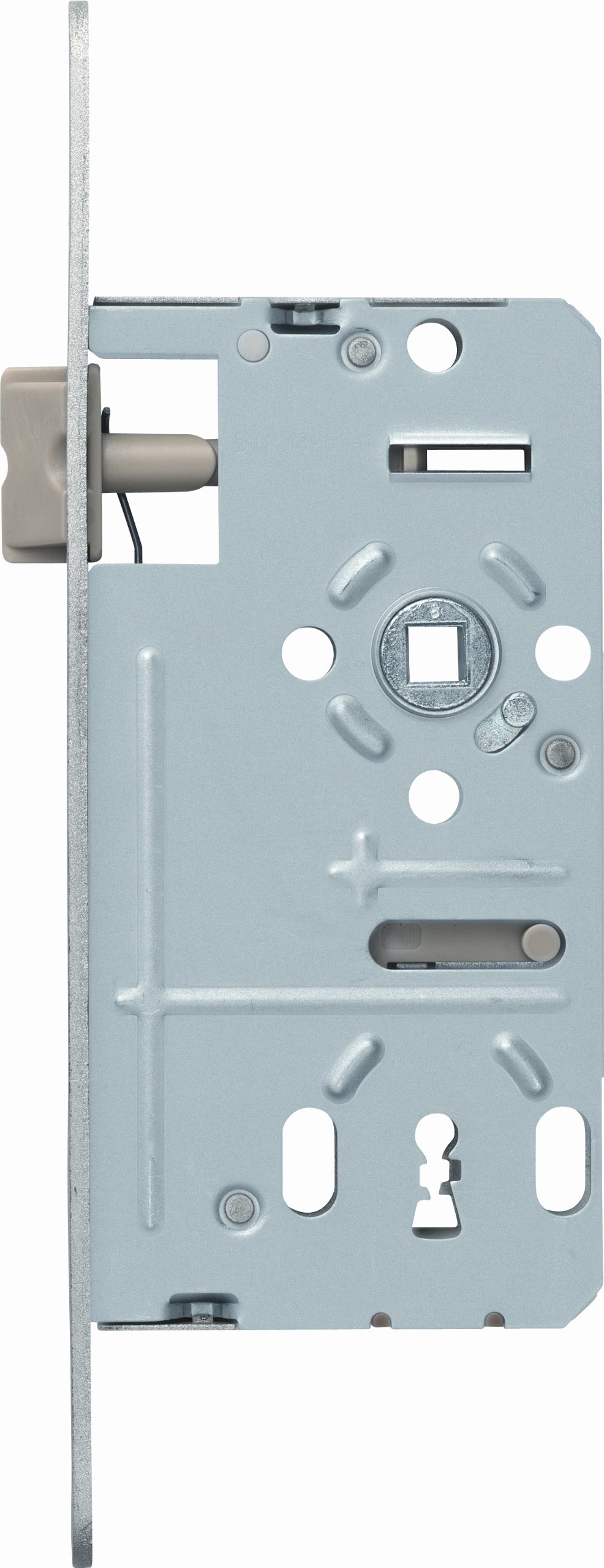 ABUS ES Universal S door mortise lock with coloured beard key silver D-58392