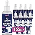 Downy Wrinkle Release Spray Travel Size, All In One Formula, Removes Wrinkles, Static and Odor Eliminator, Light Fresh Scent, 3 Fl Oz, Pack of 12