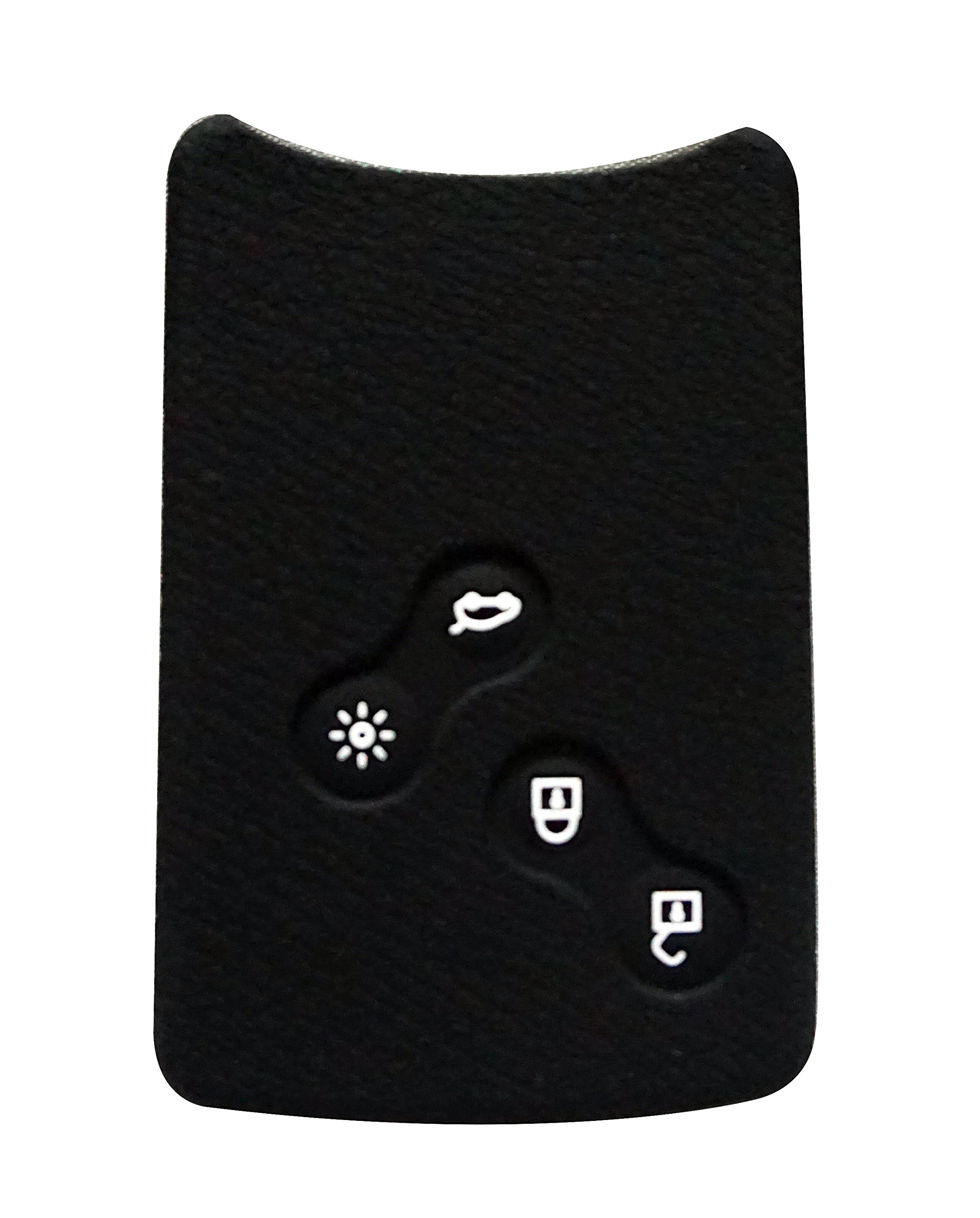Happyit Silicone Car Key Cover Case for Renault Clio Scenic Megane Duster Sandero Captur Twingo koleos 4 Buttons Remote Control (Black)