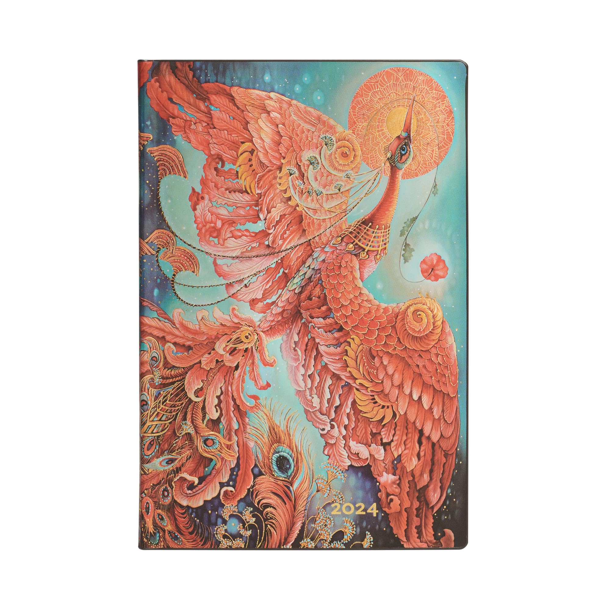 Paperblanks Flexi 12-Month Calendar 2024 Firebird Horizontal - Mini (140 x 95) Italian