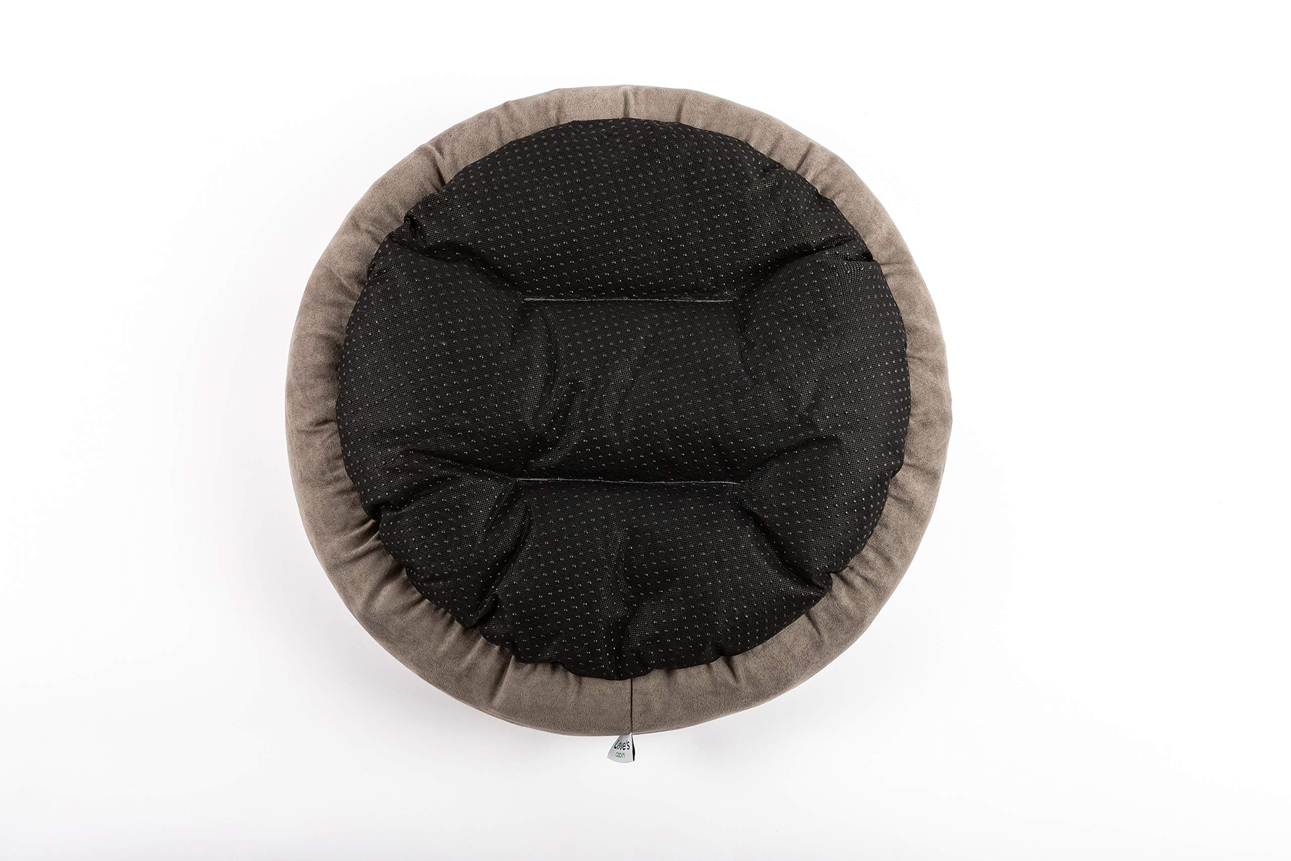 Lovescabin Round Donut Cat and Dog Cushion Bed, 20in Pet Bed For Cats or Small Dogs, Anti-Slip & Water-Resistant Bottom, Super Soft & Durable Fabric Pet Supplies, Machine Washable Luxury Cat & Dog Bed