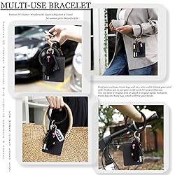 BIHRTC Wristlet Wallet Keychain with Lipstick