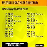 Supply Guy 20 Printer Cartridges PGI-520 CLI-521 for Canon Pixma IP4700 MP640 view 2