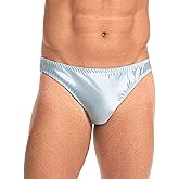 Satini Men’s Silky Satin Slip Briefs - Seam Free Shaped Front, Full Back, Fully Elasticated Underwear