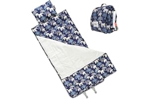 URBAN INFANT Bulkie Toddler Nap Mat - Sleep Mat for Kids Daycare and Preschool - Folds Up to Carry on Back - Bears