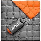 Gaialoop Mega Down Puffy Blanket for 2 Person Car Camping Outdoor Travel, Duck Down Lightweight Portable Soft Warm Cozy Camping Blanket, Christmas Stocking Stuffers Gifts