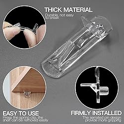 Jamiikury 30pcs Locking Shelf Support Pegs, 6mm