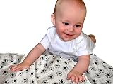 Baby Bliss Bamboo Muslin Squares 60x60cm Black White 3 Pack Sensory view 5