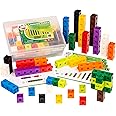 Kids First Math: 100 Linking Cubes Math Kit w/Activity Cards | Develop Skills in Counting, Sorting, Sequencing, Graphing, Measuring | Visual Hands-on Math for at-Home or Classroom Learning Ages 3+