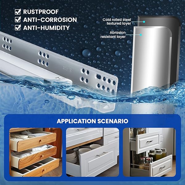LONTAN UNDERMOUNT SOFT CLOSE DRAWER SLIDES 21 INCH HIDDEN BOTTOM MOUNT FULL EXTENSION CABINET RAILS WITH REAR MOUNTING BRACKET AND LOCKING DEVICES 1 PAIR CONCEALED DRAWER RUNNERS 100LB LOAD CAPACITY