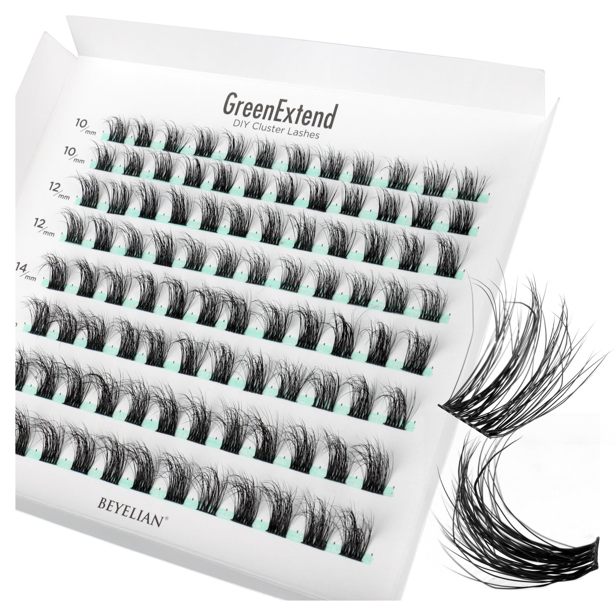 BEYELIAN Cluster Lashes Wispy Cluster Eyelash Extensions 3D DIY Lash Clusters 10-16mm Multilayered Eyelash Clusters, Reusable Fluffy Individual Lashes Cluster DIY at Home (ZJ04) — image 1
