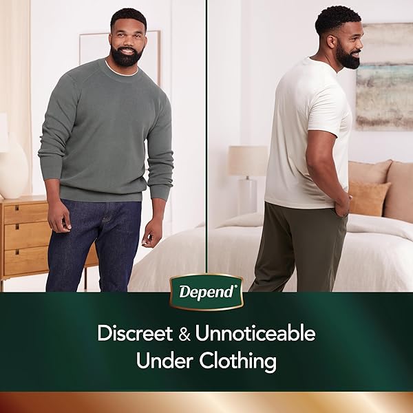 DEPEND REAL FIT INCONTINENCE UNDERWEAR FOR MEN, DISPOSABLE, MAXIMUM ABSORBENCY, SMALL/MEDIUM, GREY, 22 COUNT, PACKAGING MAY VARY