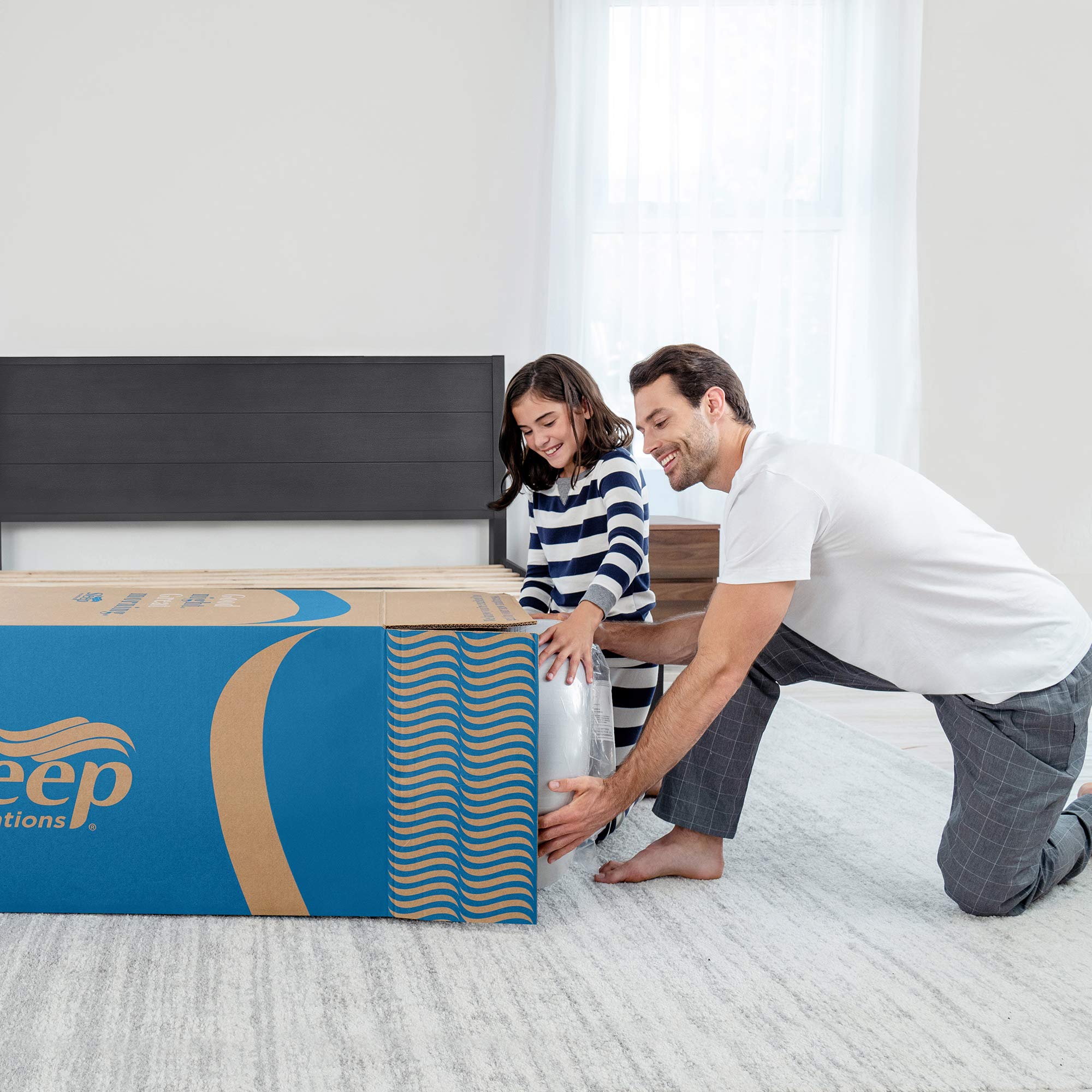 Sleep Innovations Marley 8-inch Memory Foam Mattress, Full, White