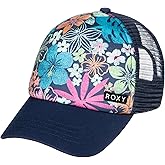 Roxy Girls' Honey Coconut Trucker Hat - Breathable Mesh Snapback, Curved Visor