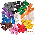 Strictly Briks Compatible with Lego Duplo Toy Large Building Blocks for Kids and Toddlers, Big Bricks Gift Set for Ages 3 and Up, 100% Compatible with All Major Brands, Rainbow Colors, 84 Pieces