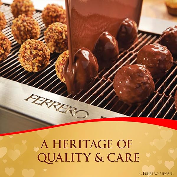 FERRERO ROCHER, 16 COUNT, GOURMET MILK CHOCOLATE HAZELNUT, VALENTINE’S CHOCOLATE, INDIVIDUALLY WRAPPED, 6.2 OZ